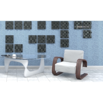 Купить акустический диффузор-рассеиватель ecosound ecodiff sm hdf-black 25 х 25 см 53 мм черный по низкой цене