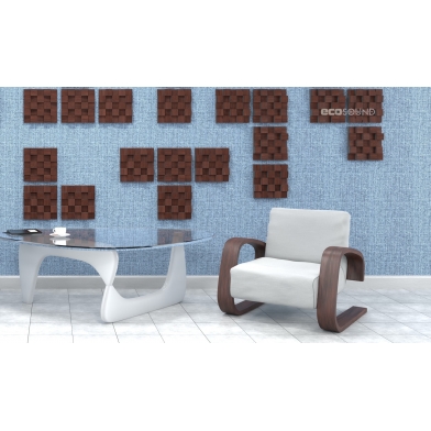Купить акустический диффузор-рассеиватель ecosound ecodiff sm wenge 25 х 25 см 53 мм темно-коричневый по низкой цене