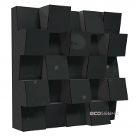 Акустический диффузор-рассеиватель Ecosound Ecodiff SM Plastic-Black 25 х 25 см 53 мм черный пластик