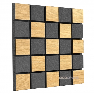 Купить акустическая панель ecosound tetras acoustic wood cream 50x50см 53мм цвет светлый дуб по низкой цене
