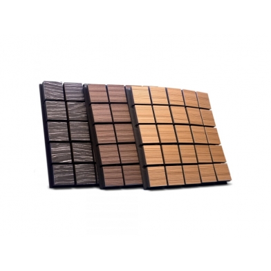 Купить акустическая панель ecosound tetras wood venge contrast 50x50см 73мм цвет коричневый в полоску по низкой цене