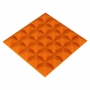 Купить панель з акустичного поролону ecosound pyramid color товщиною 20 мм, розміром 25x25 см, оранжевого кольору  по низкой цене