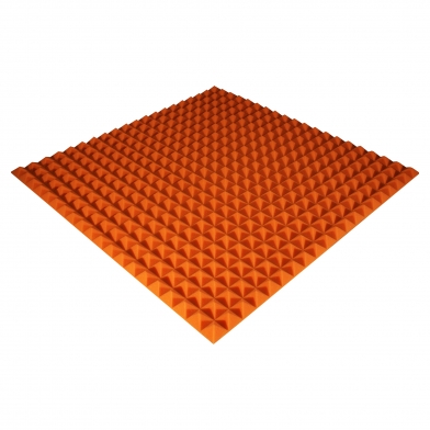 Купить панель из акустического поролона ecosound pyramid color толщиной 25 мм, размером 100х100 см, оранжевого цвета по низкой цене