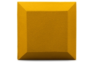 Бархатная акустическая панель из акустического поролона Ecosound Velvet Gold 25х25см 50мм. Цвет золотой