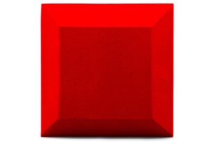 Бархатная акустическая панель из акустического поролона Ecosound Velvet Red 25х25см 50мм. Цвет красный