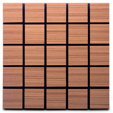 Купить акустическая панель ecosound tetras wood venge contrast 50x50см 73мм цвет коричневый в полоску по низкой цене