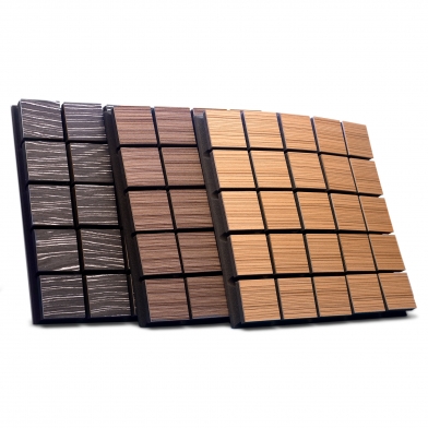 Купить акустическая панель ecosound tetras wood venge contrast 50x50см 73мм цвет коричневый в полоску по низкой цене